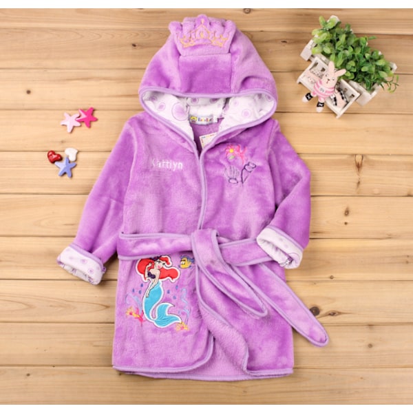 Høst og vinter barn pyjamas Jente varm pyjamas Flanell pyjamas purple 100