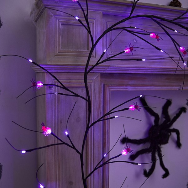 Halloween Tree Lights LED tråd String Lights Halloween dekorativa rottinglampor Vines