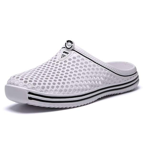 Unisex Clogs -kengät, Rentoja Tohveleita, Nopeasti Kuivuvat Sandaalit white 39