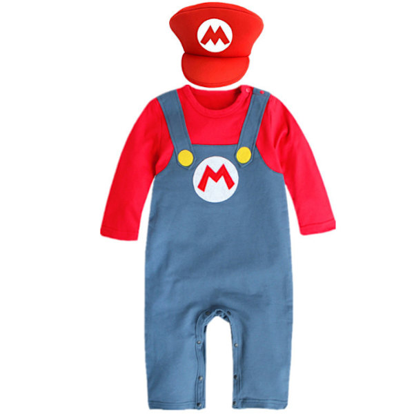 Mario Kostym, Super Mario Bros Kläder för Bebisar red 80cm