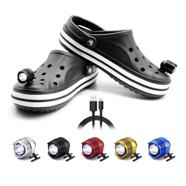 1 par strålkastare för Crocs Mini Lights Roliga skotilaccessoarer Black