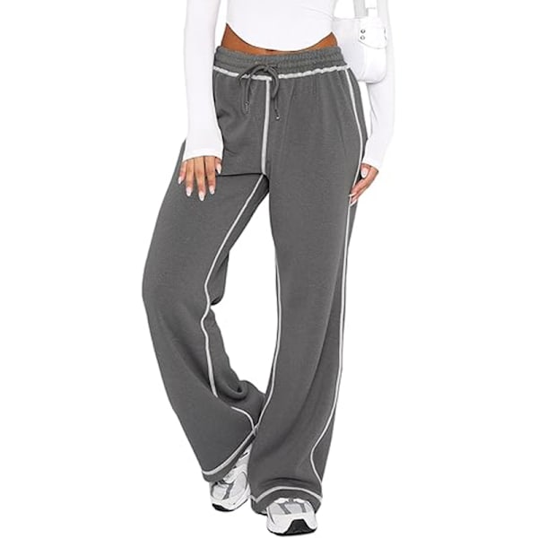 Trackbyxor Kvinna - Mjuka Vida Ben Sweatpants Kvinna Snörning Lounge Byxor grey XL
