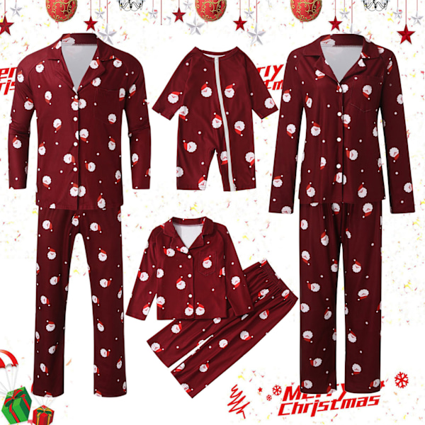 Familjejulpyjamas Matchande Set Babyjul Matchande Pyjamas Kids 2T