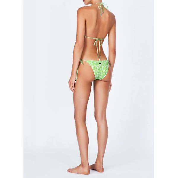 Dametøj Trekant Bikini Badedragt Bind Smocked Ruched Todelt Badetøj Sæt green M