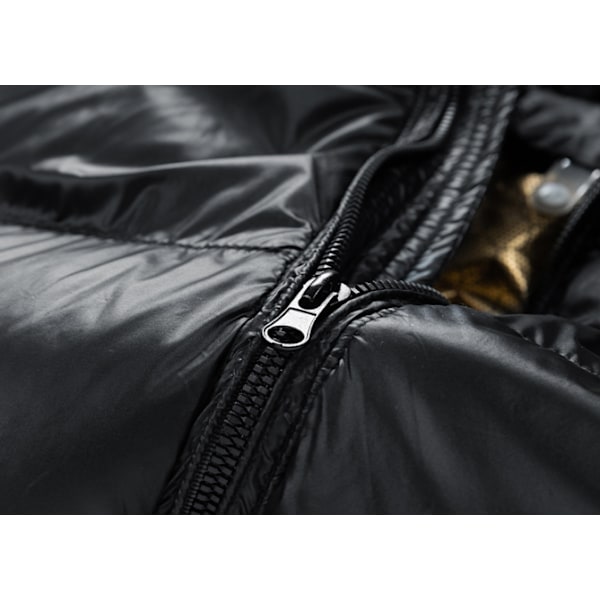 Graphene Svart Guld Dunjacka Vinter Unisex Bomullsjacka 3XL