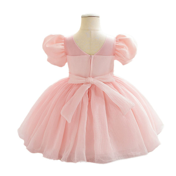 Pigekjole til Fødselsdagsfest, Kommunionceremoni, Prinsessekjole Pink 80cm
