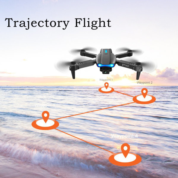 Drone med kamera 4K HD, RC Quadcopter Helikopter för barn och vuxna Black 3 Batteries