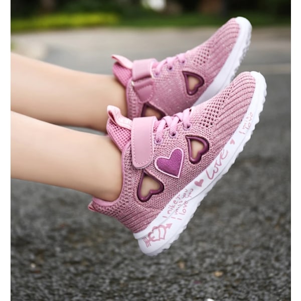 Flickor Casual Skor Lätta Mesh Sneakers Barn Sommar Sportskor purple 34