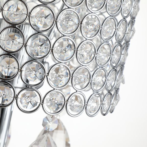 Moderna LED-kristallbordlampor för sovrum Silver