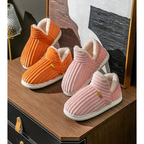 Halkskyddade plyschtofflor för hemmet, unisex molntofflor för kvinnor och män pink 40-41