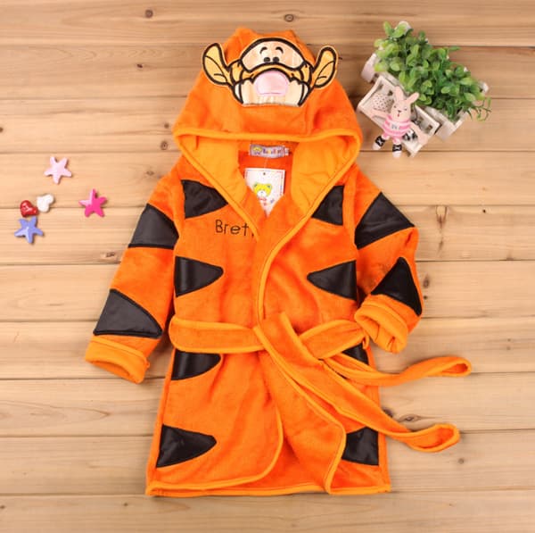 Efterårs- og vinterbørnepyjamas - Varme pyjamas til piger i flanel orange 110