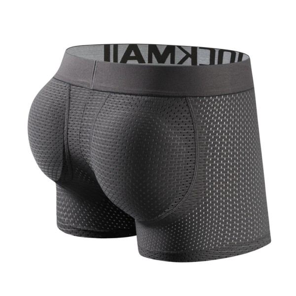 Mænds Underbukser Boxer Mesh Mænds Polstrede Underbukser med Hoftepads Grey L