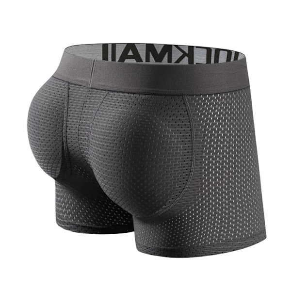 Mænds Underbukser Boxer Mesh Mænds Polstrede Underbukser med Hoftepads Grey M