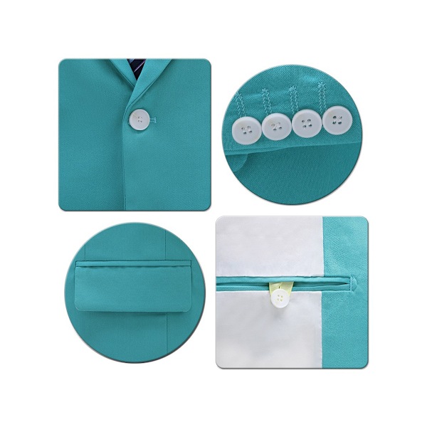 Miesten 2-osainen Slim Fit -puku Liike- ja Hääjuhliin green M