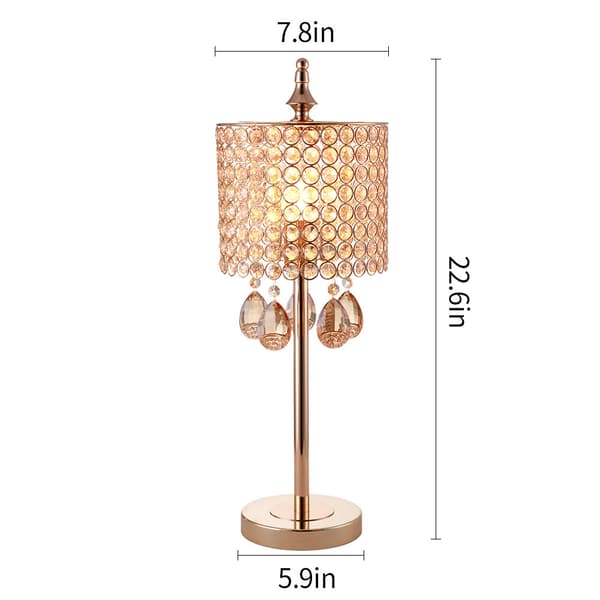 Moderna LED-kristallbordlampor för sovrum Gold