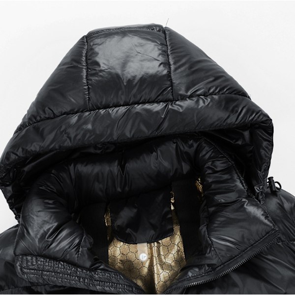 Graphen Sort Guld Dunjakke Vinter Unisex Bomuldsjakke 2XL