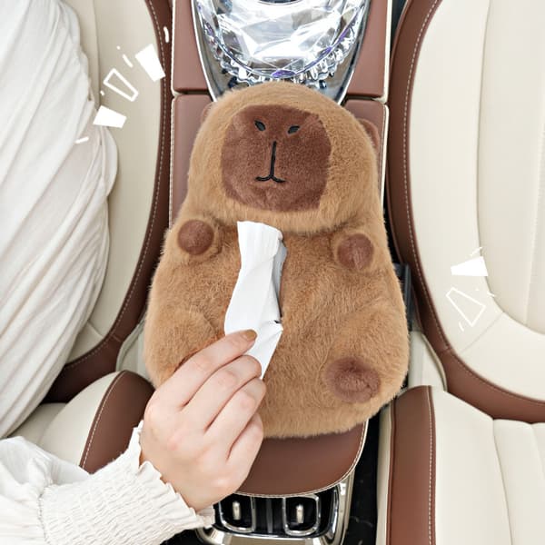 Plysch Capybara Bilvävnadslåda