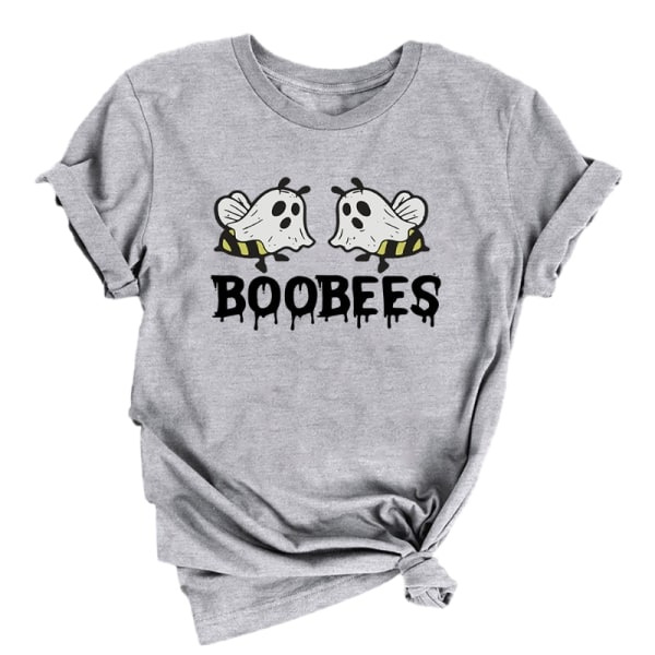 Boo Bees skjorta för kvinnor Halloween Ghost skjorta XL Grey
