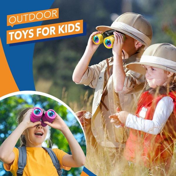 Kids kikare presenter för pojkar flickor Utomhusleksak för barn toddler camping teleskop pink