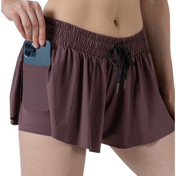 Atletiska shorts för tjejer Gym löparshorts för barn Dark Purple XL