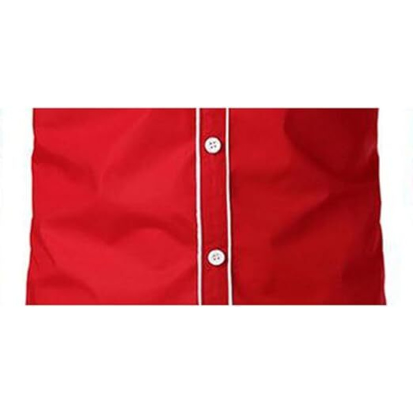 Miesten rento pitkähihainen napitettu paita, jossa on brodeeraus Red 3 2XL