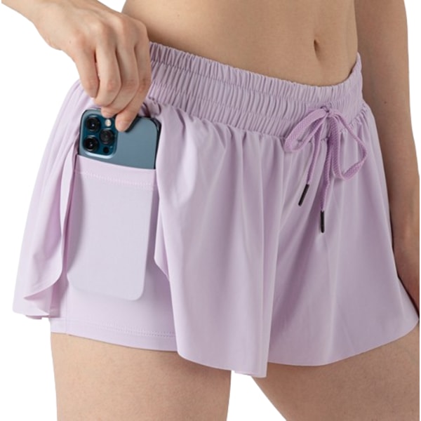 Pige Atletiske Shorts Børne Gymnastik Løbeshorts Purple 2XL