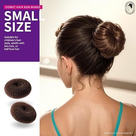 Hår-Donuts för Bun, Ballet Bun Maker för Barn, 7 st brown