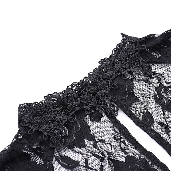 Gotisk Smal Spiss Lace Lang Goth Kjole Klær M