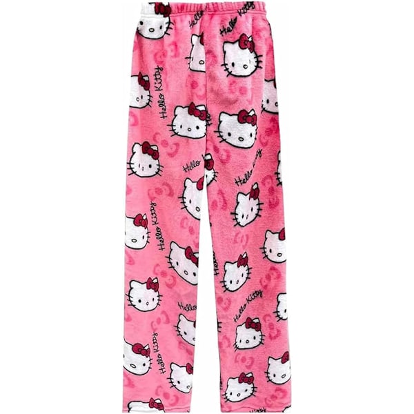 Anime Pyjamasbyxor med Heltryck för Kvinnor rose red M