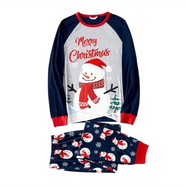 Lasten ja Aikuisten Jouluperheen Sopivat Pyjamat Lumimies Uniasu PJs Sarjat Dad 2XL