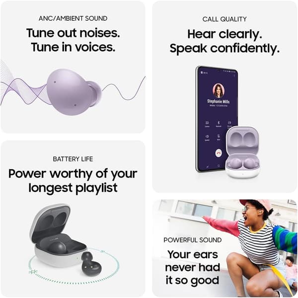 Trådløse Bluetooth-øretelefoner, støjreducerende, letvægtskomfort til øret black