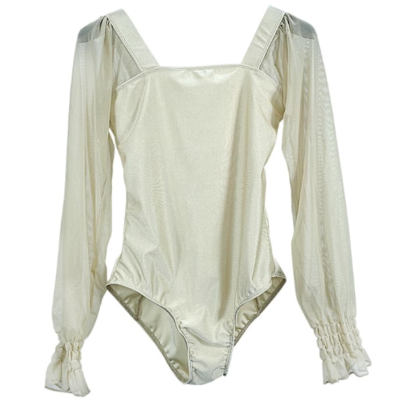 Strumpbyxor balettkläder vuxna bodykläder dansövningskläder Beige M