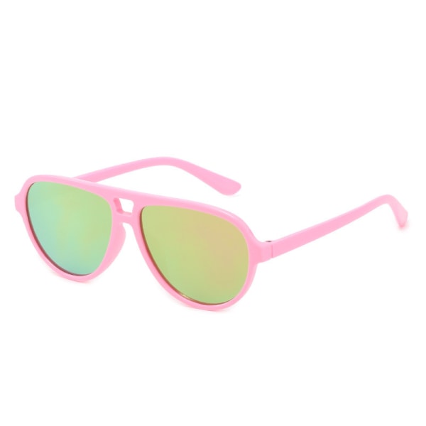 Polarized Aviator Solglasögon för barn Retro Trendiga sportsolglasögon pink