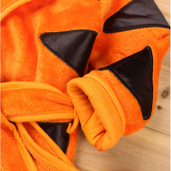 Høst og vinter barn pyjamas Jente varm pyjamas Flanell pyjamas orange 110