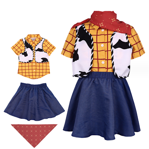 Pikkulasten tyttöjen ja poikien cowboy-tyttöjen cosplay-asu Halloween-juhliin girl 110