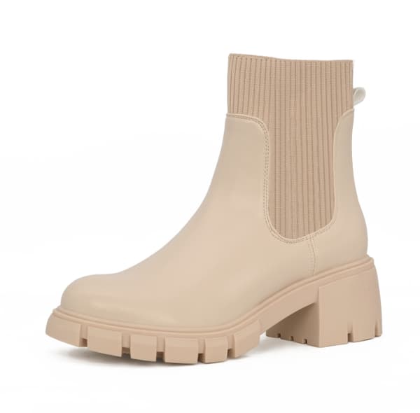 Dam Chelsea Boots Slip on Platform Ankle Boots Lug Sole Chunky Booties US7.5