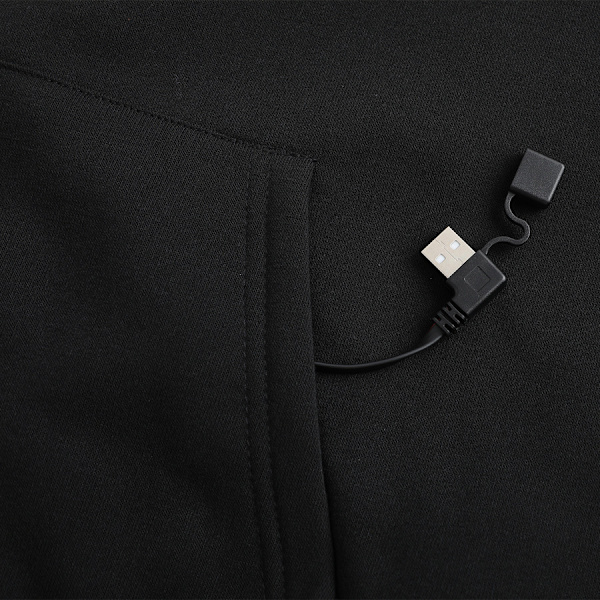 Uppvärmd Hoodie för Unisex, Uppvärmd Tröja för Män och Kvinnor black M