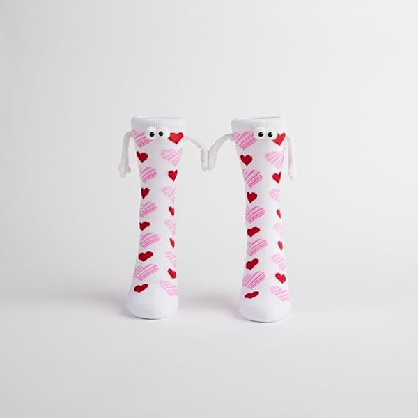 Två-fots magnetiska handhållande strumpor red and white