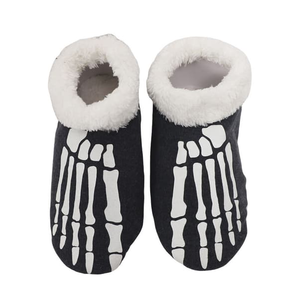 Sutskoks Vinter Stopper Sokker Lysende Skelet Sko black L(40-41)