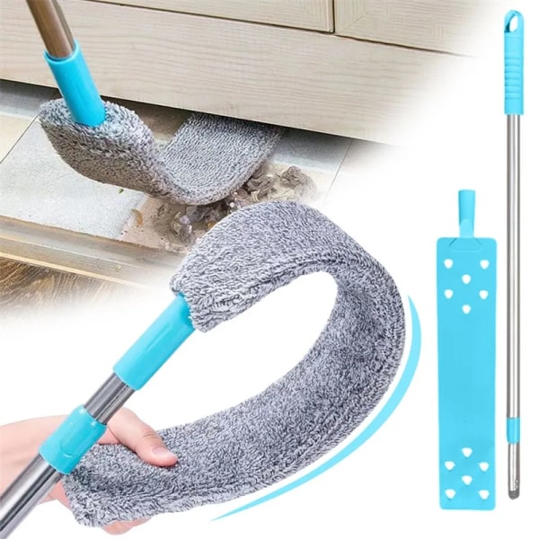 Långt skaft Mopp Teleskopisk Duster Brush Gap Dust Cleaner Sängsoffa Borste With 4PCS Cloth