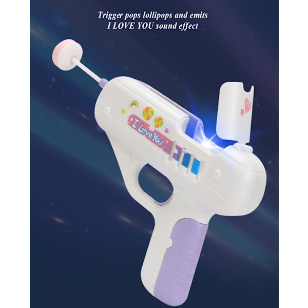 Lollipop Gun Leksak Sockerpistol Söt Leksak Lollipop Förvaring Leksak Godispistol Pojkar Flickor Godisleksak Purple