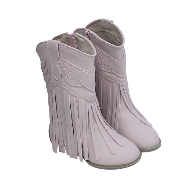Cowgirl-tyyliset nahkasaappaat pienille tytöille talveksi pink sizse7