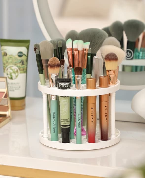 Makeup Pensel Opbevaringsstativ Skrivebords Kosmetik Opbevaringsstativ