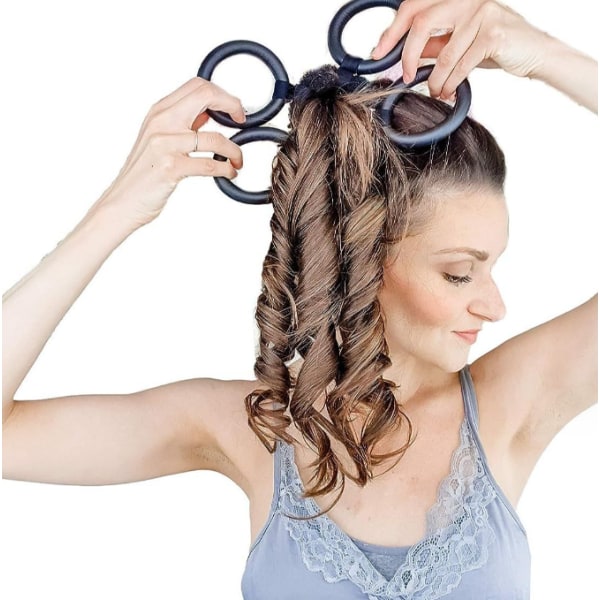 Varmefri Krans-Krøllejern Lazy Sleep Curl Set 5 Rings