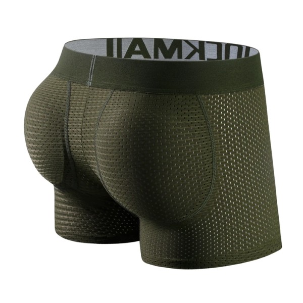 Herrunderkläder Boxershorts Mesh Herrunderkläder med vadderade höftkuddar Army Green M