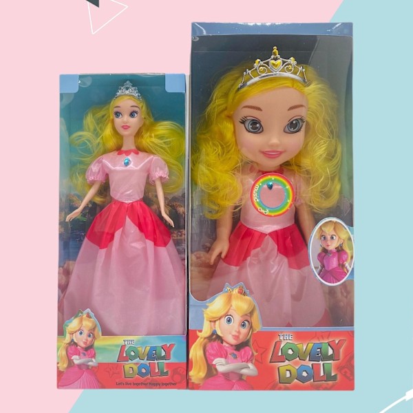 Peach Princess Klassisk Dukke Vinyl Dukke Musik Dukke, Julegave 11 inch