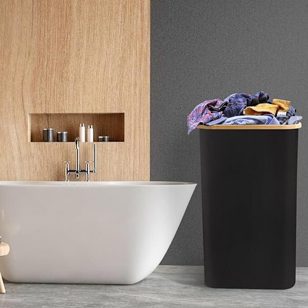 Soppromper til soverom med lokk, 105L Stor Vaskbar Avtakbar Beige