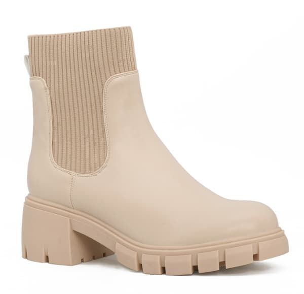 Dam Chelsea Boots Slip on Platform Ankle Boots Lug Sole Chunky Booties US7.5