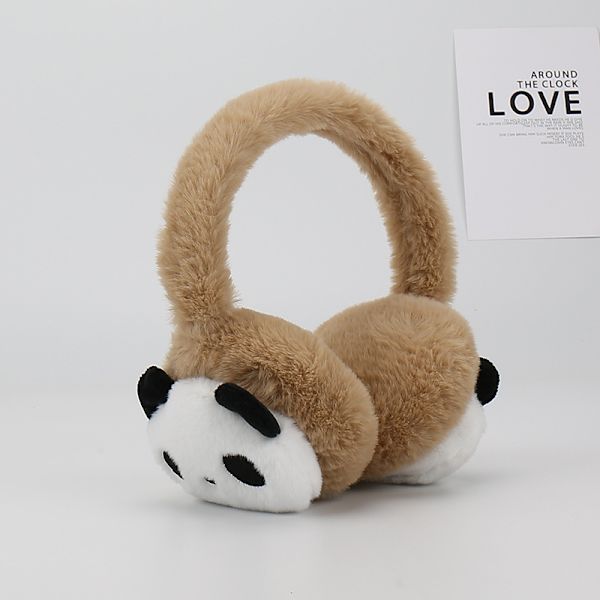 Söta Panda Öronmuffar Fällbara Varma Öronmuffar brown