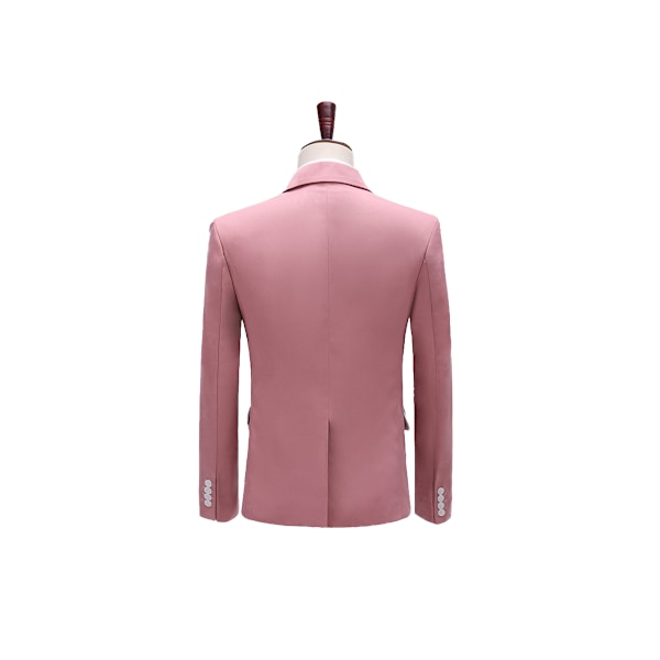 Miesten 2-osainen Slim Fit -puku Liike- ja Hääjuhliin pink S